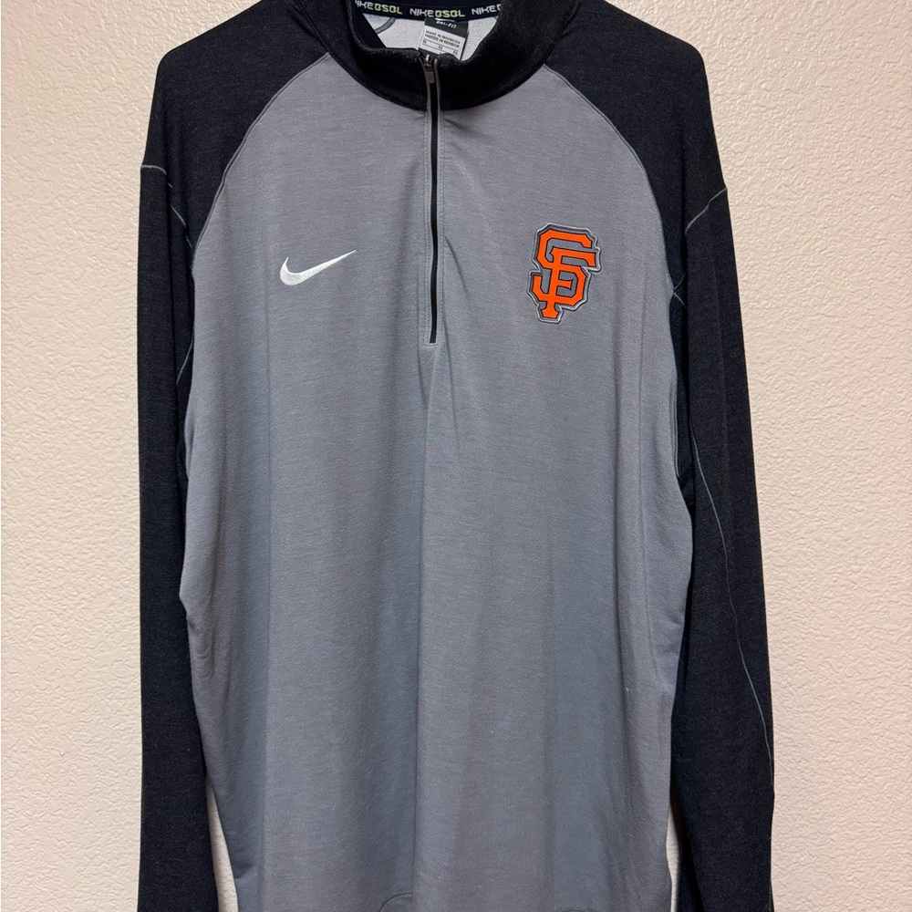 Nike Black and Gray Dri-FIT Quarter-Zip